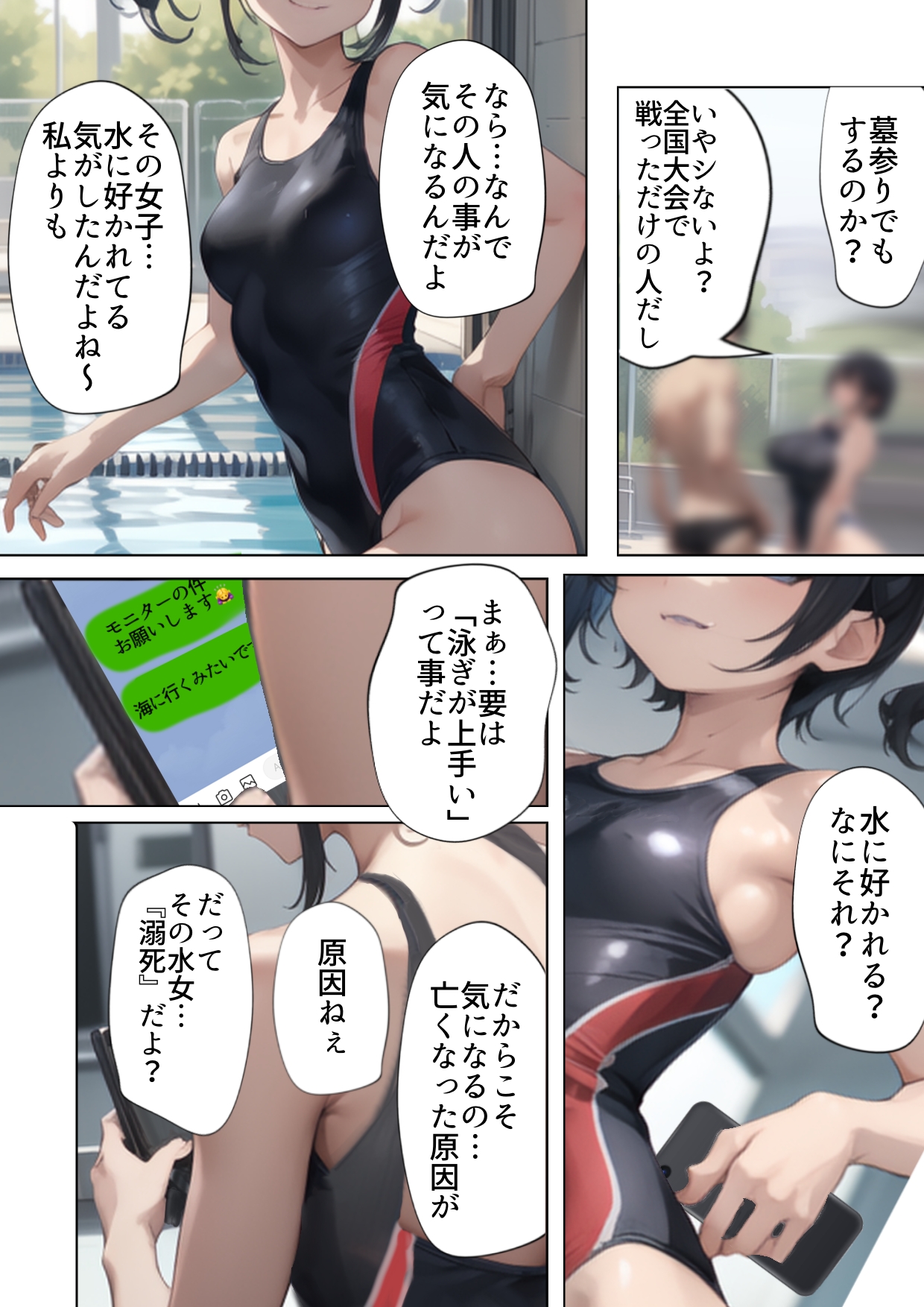 開業！寝取られ精液プール〜天才水泳女子は合宿サボるもチャラ男集団にナンパされ開業前のプール「白濁精液プール」に浸らされ孕む！男子部員に告白された合宿中に寝取られる話 無料立ち読み12