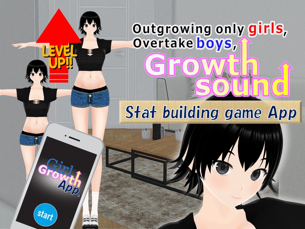 Outgrowing only girls， Overtake boys， Growth sound. Stat building game App Arc 無料立ち読み1