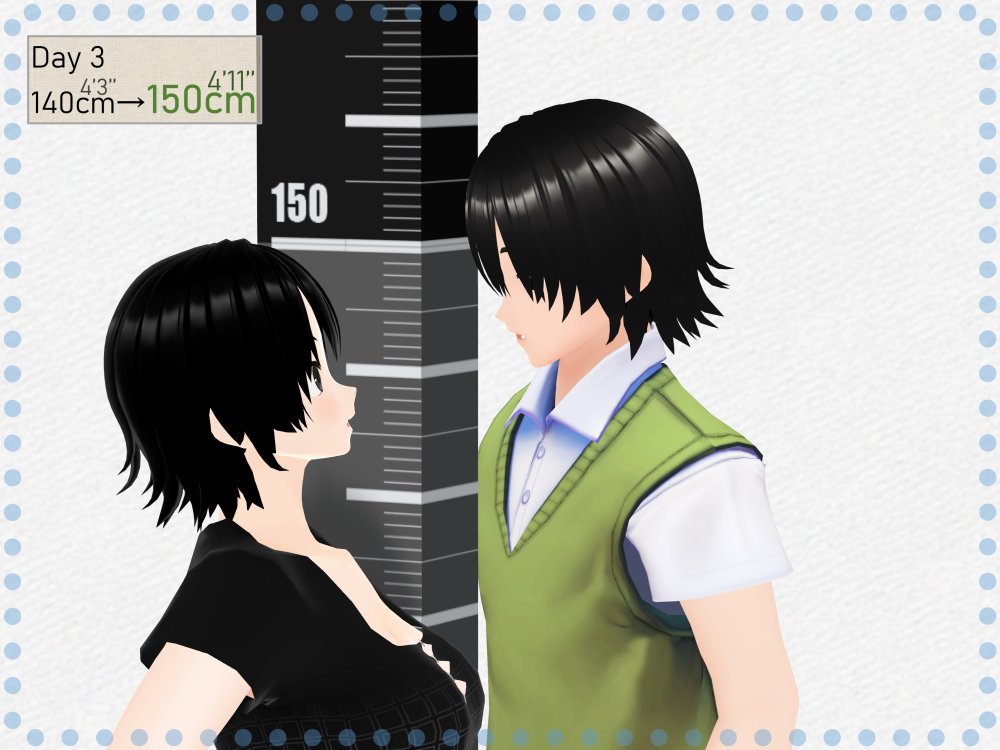 Outgrowing only girls， Overtake boys， Growth sound. Stat building game App Arc 無料立ち読み15