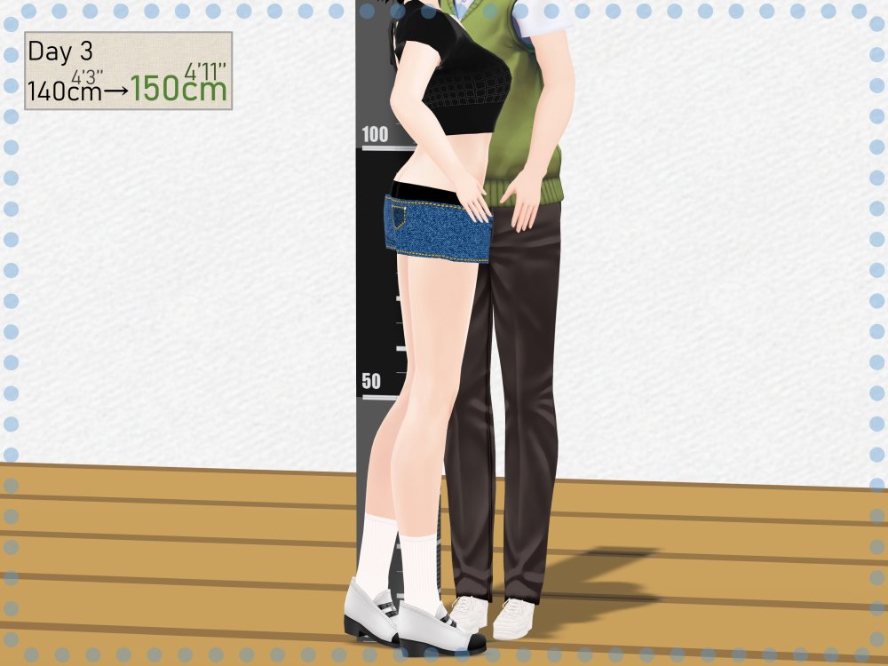 Outgrowing only girls， Overtake boys， Growth sound. Stat building game App Arc 無料立ち読み16