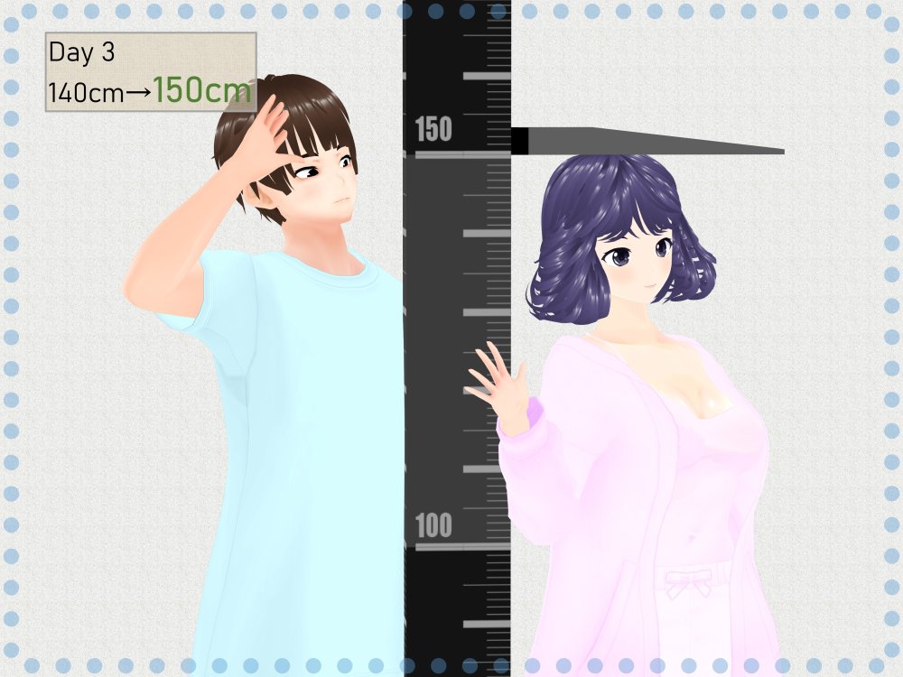 Outgrowing only girls， Overtake boys， Growth sound. Visiting the friend Arc 無料立ち読み18
