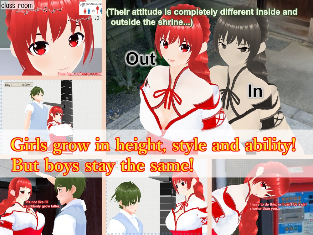 Outgrowing only girls， Overtake boys， Growth sound. shrine maiden Arc 無料立ち読み38