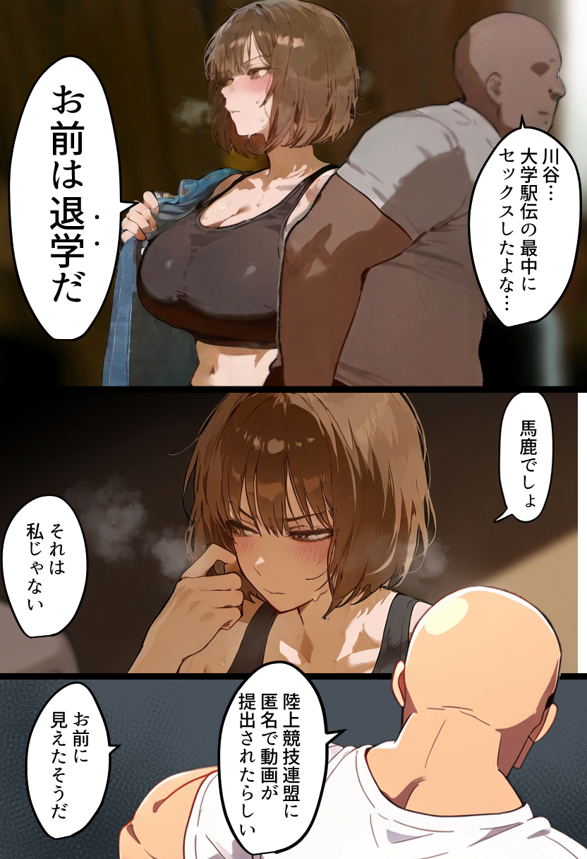 欠場！寝取られ母娘駅伝-陸上女大生が退学危機のため大会欠場し種付コーチの白濁孕ませ補習！応援に来たママ（38歳）も20年来の童貞先輩から執念の濃厚膣出しゴールでヤられる話【寝取られ駅伝3前編】 無料立ち読み12