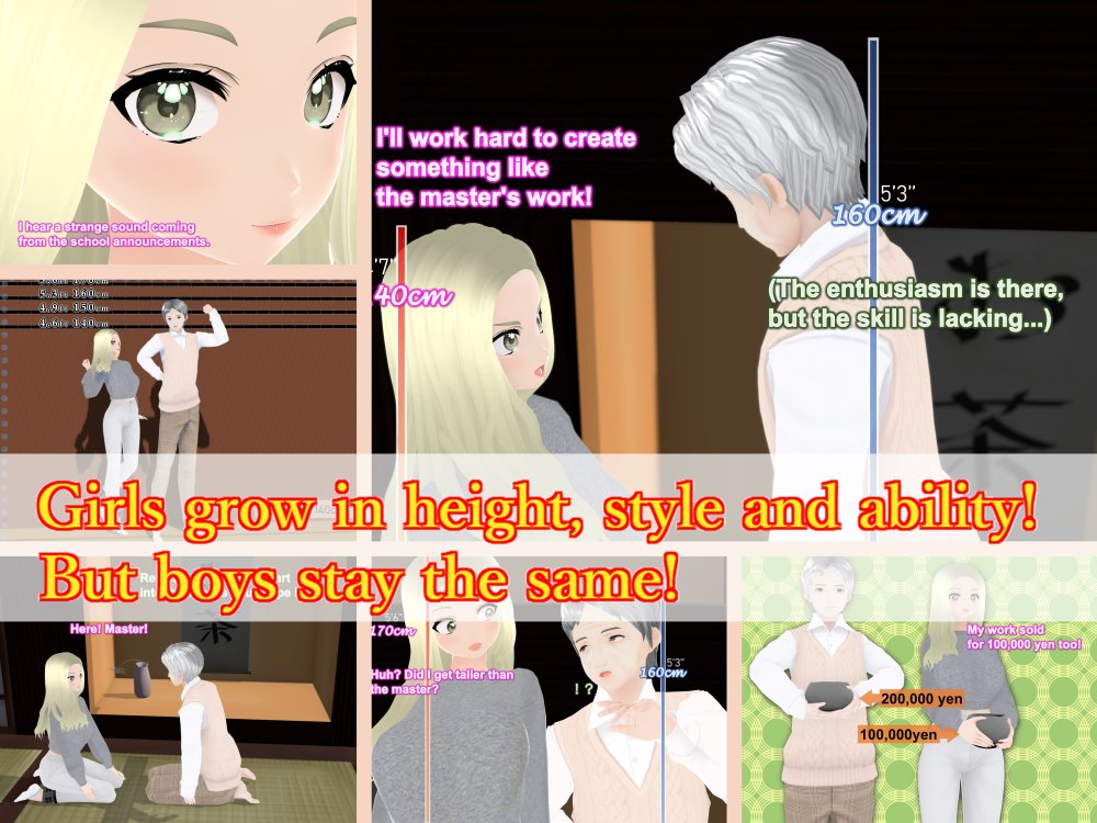 Outgrowing only girls， Overtake boys， Growth sound Clay Modeling Arc 無料立ち読み42