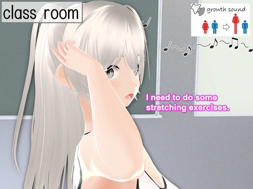 Outgrowing only girls， Overtake boys， Growth sound. Stretching exercises Arc 無料立ち読み8