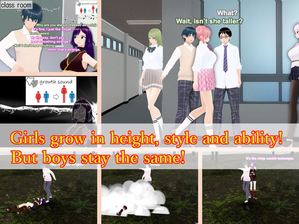 Outgrowing only girls， Overtake boys， Growth sound. Ninja Arc 無料立ち読み34