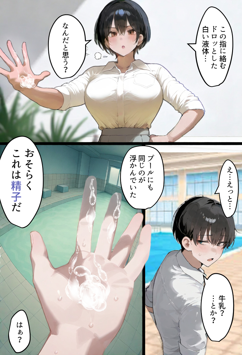 俺の爆乳競泳カノは大会裏で童貞坊主に筆下ろし強要され乳首イキから孕ませSEX漬けにされてた話 【寝取られ精液プール2】 無料立ち読み9