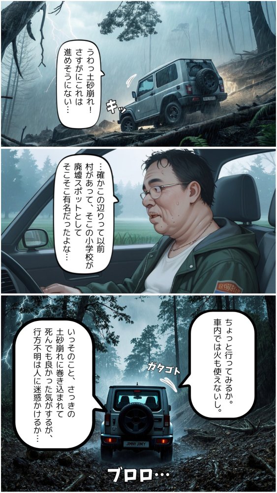 豪雨、廃校舎、家出少女。 無料立ち読み1