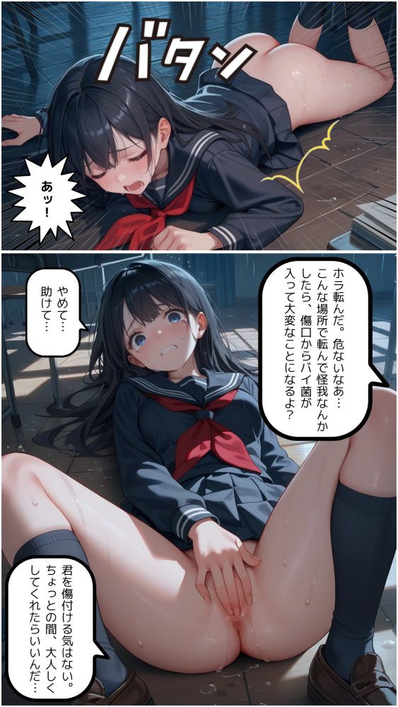 豪雨、廃校舎、家出少女。 無料立ち読み3