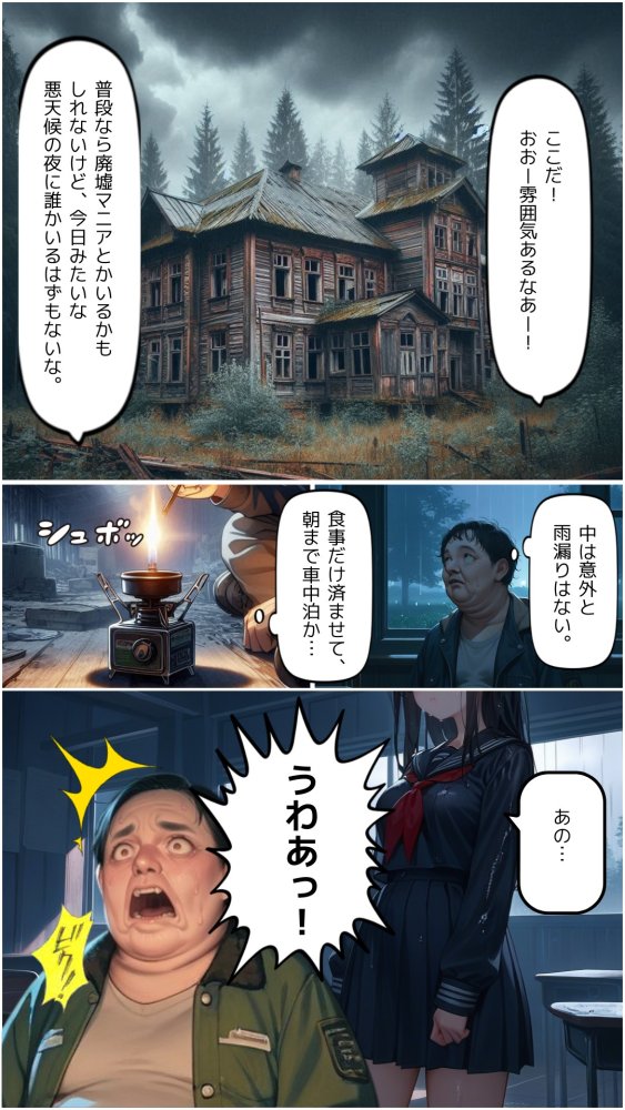 豪雨、廃校舎、家出少女。 無料立ち読み6