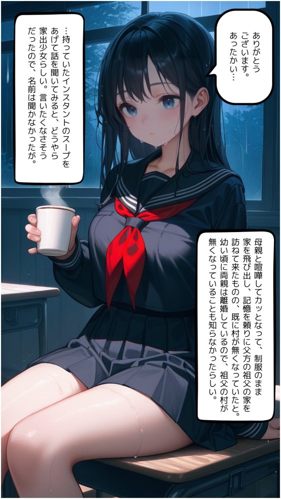 豪雨、廃校舎、家出少女。 無料立ち読み8
