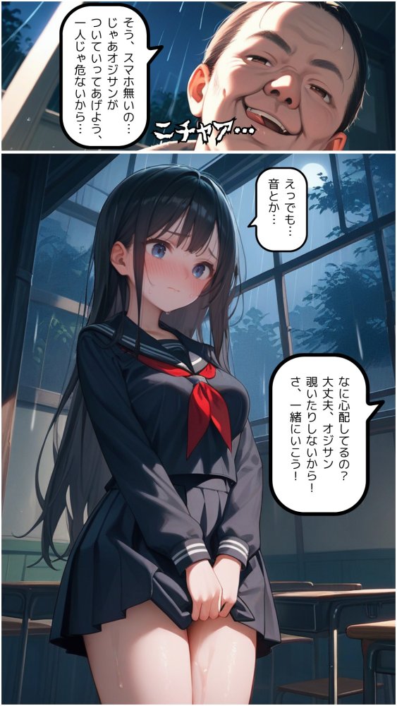 豪雨、廃校舎、家出少女。 無料立ち読み10