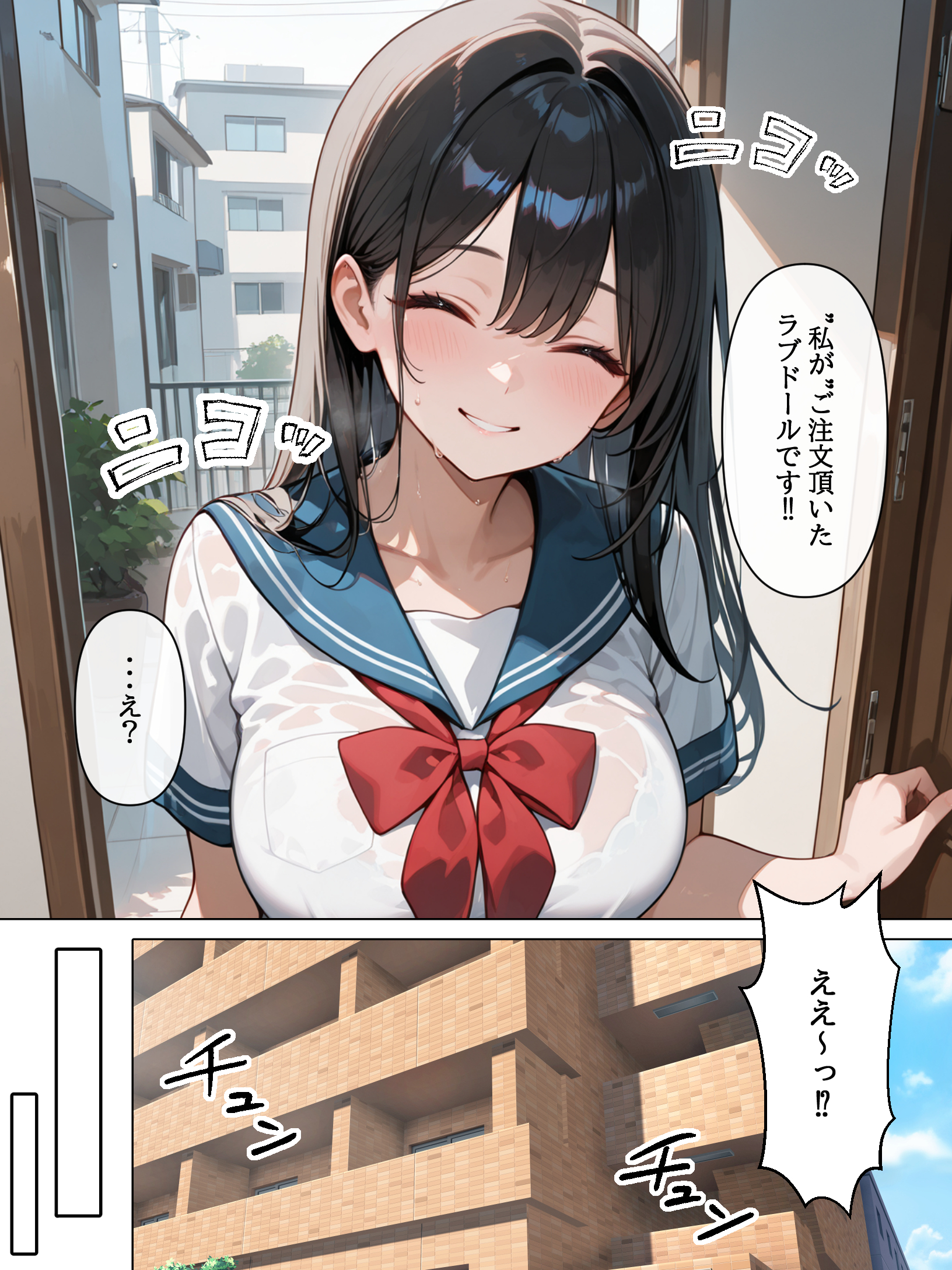 ラブドール頼んだら、後輩JKが来た 無料立ち読み3