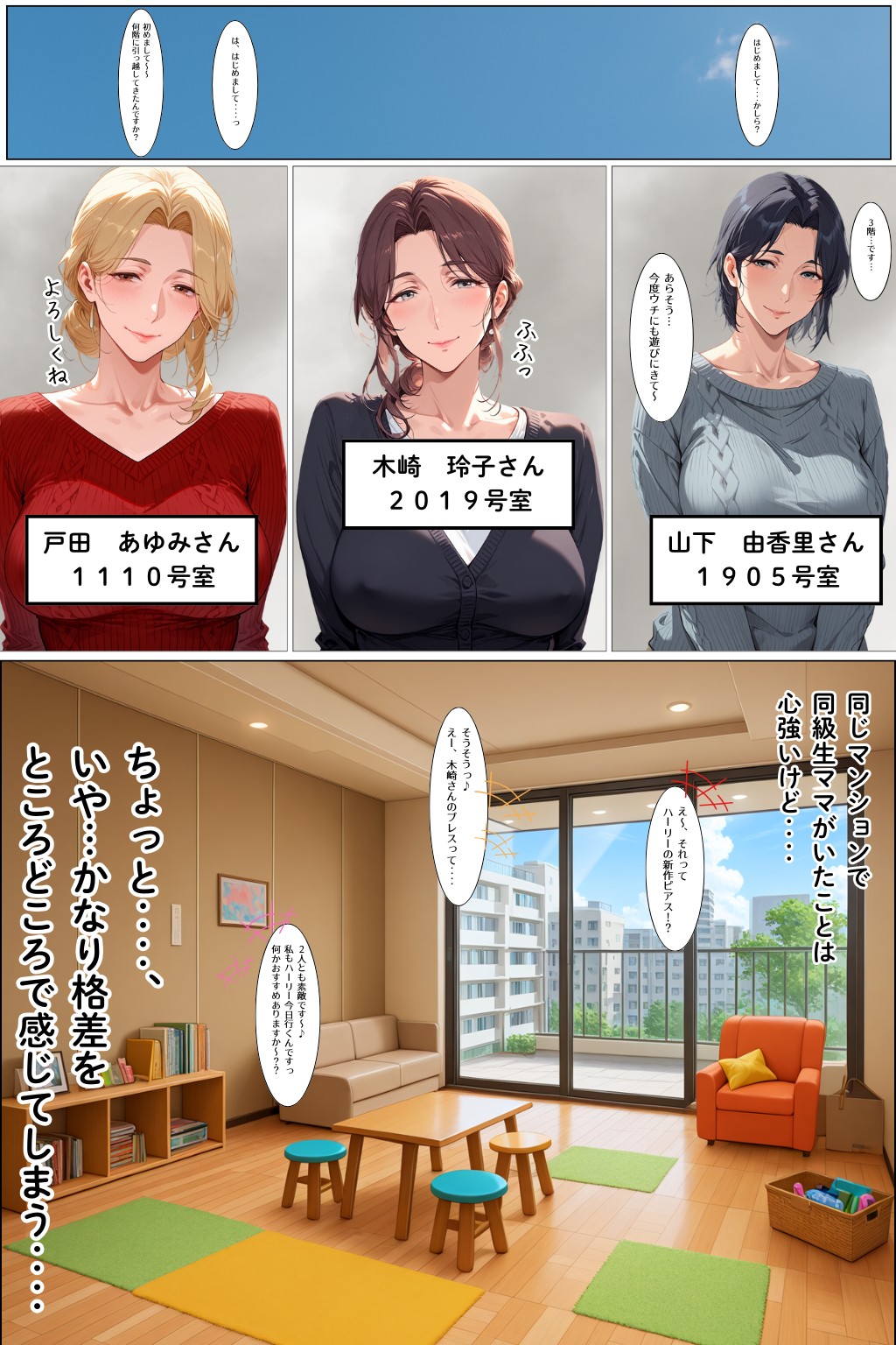 タワマン界隈 低階層主婦は高階層男に買われる。 無料立ち読み15