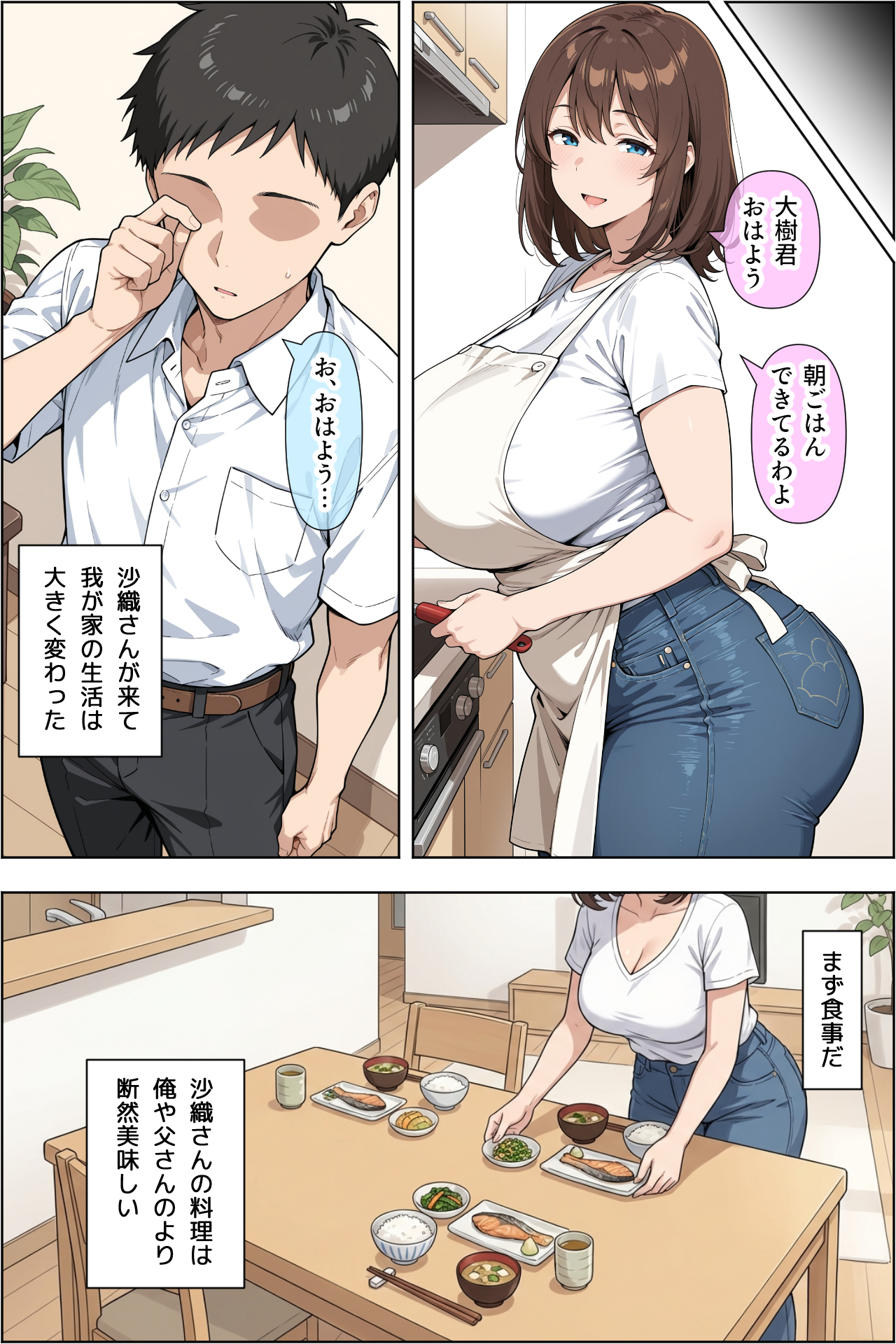 父親の再婚相手（38）の無自覚ドスケベボディで息子のチンイラが限界な件 無料立ち読み5