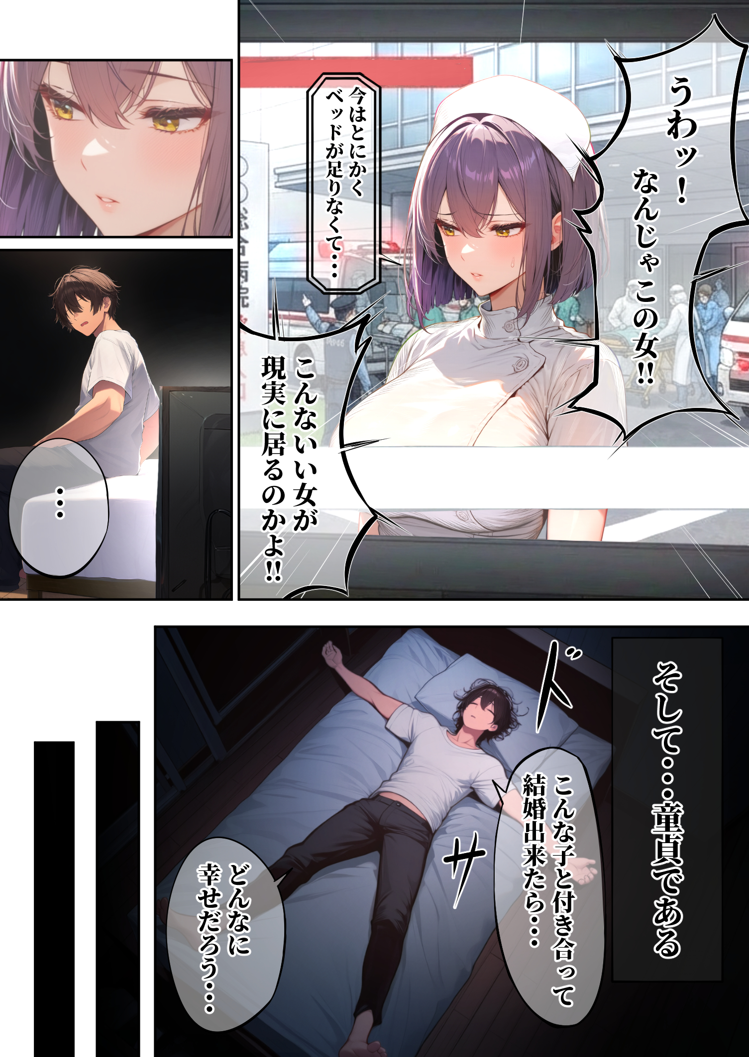 ―勃起ウイルスー カルテ1 〜理想の女とセックスするまで勃起が収まらないBウイルスに感染した童貞の診療録〜 無料立ち読み2