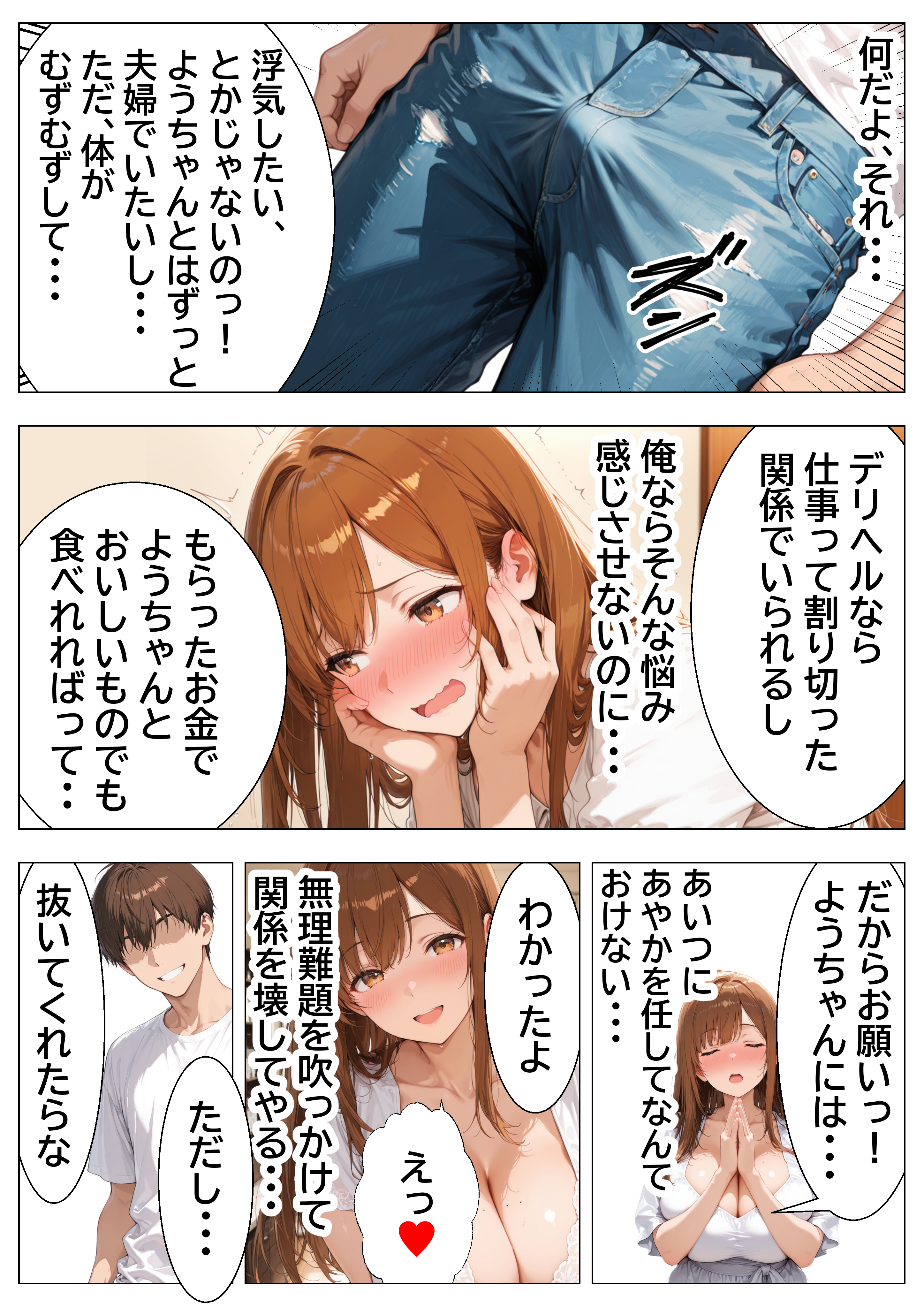 デリヘル呼んだら親友の妻が来た〜セックスレスに悩む人妻が本能を 剥き出しにしてきたので連続絶頂でNTR〜 無料立ち読み8