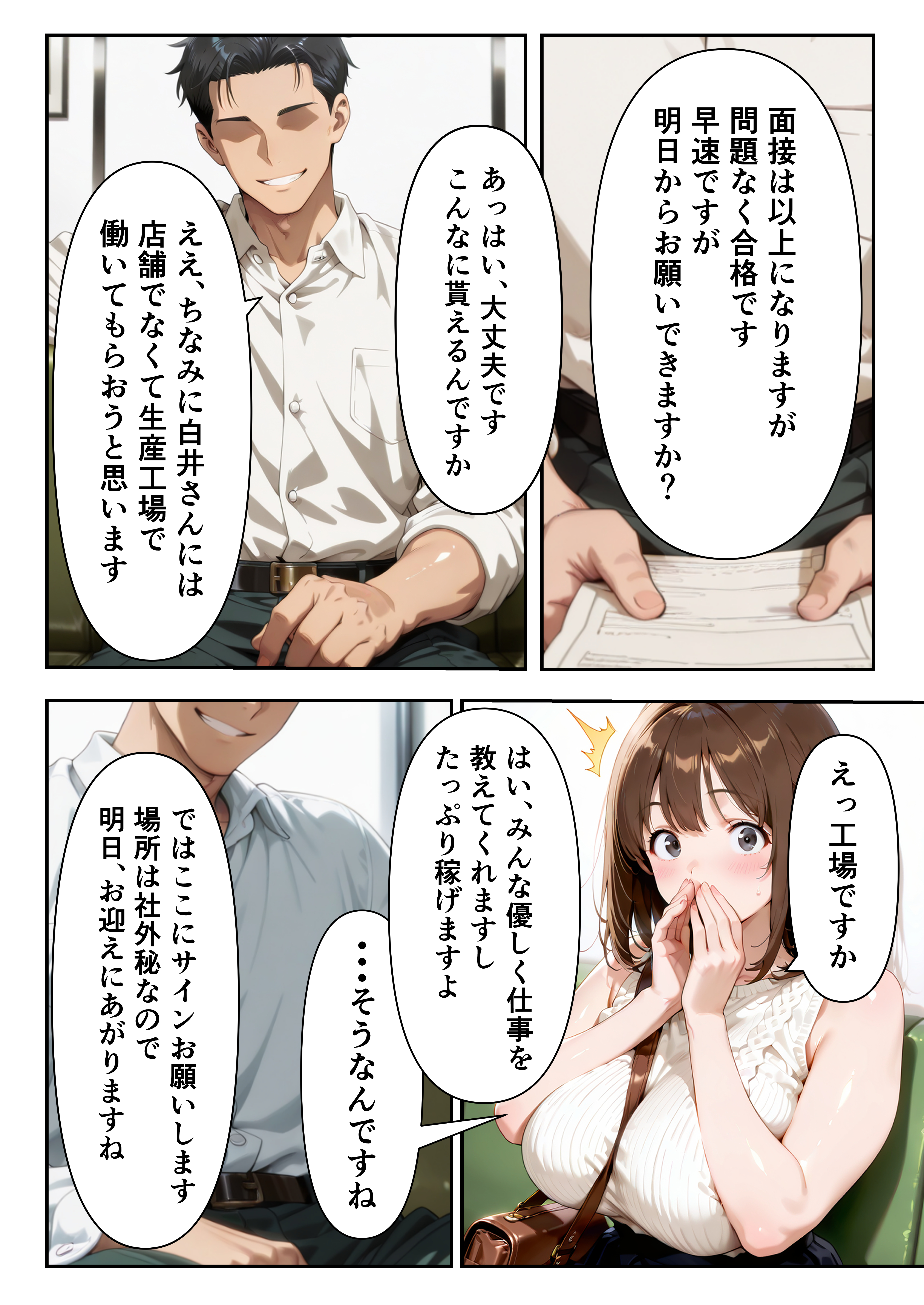 爆乳大学生がSNSで大人気のスイーツ店にバイトに行ったら、搾乳されて、種付けメス牛になっちゃっいました！ 無料立ち読み5