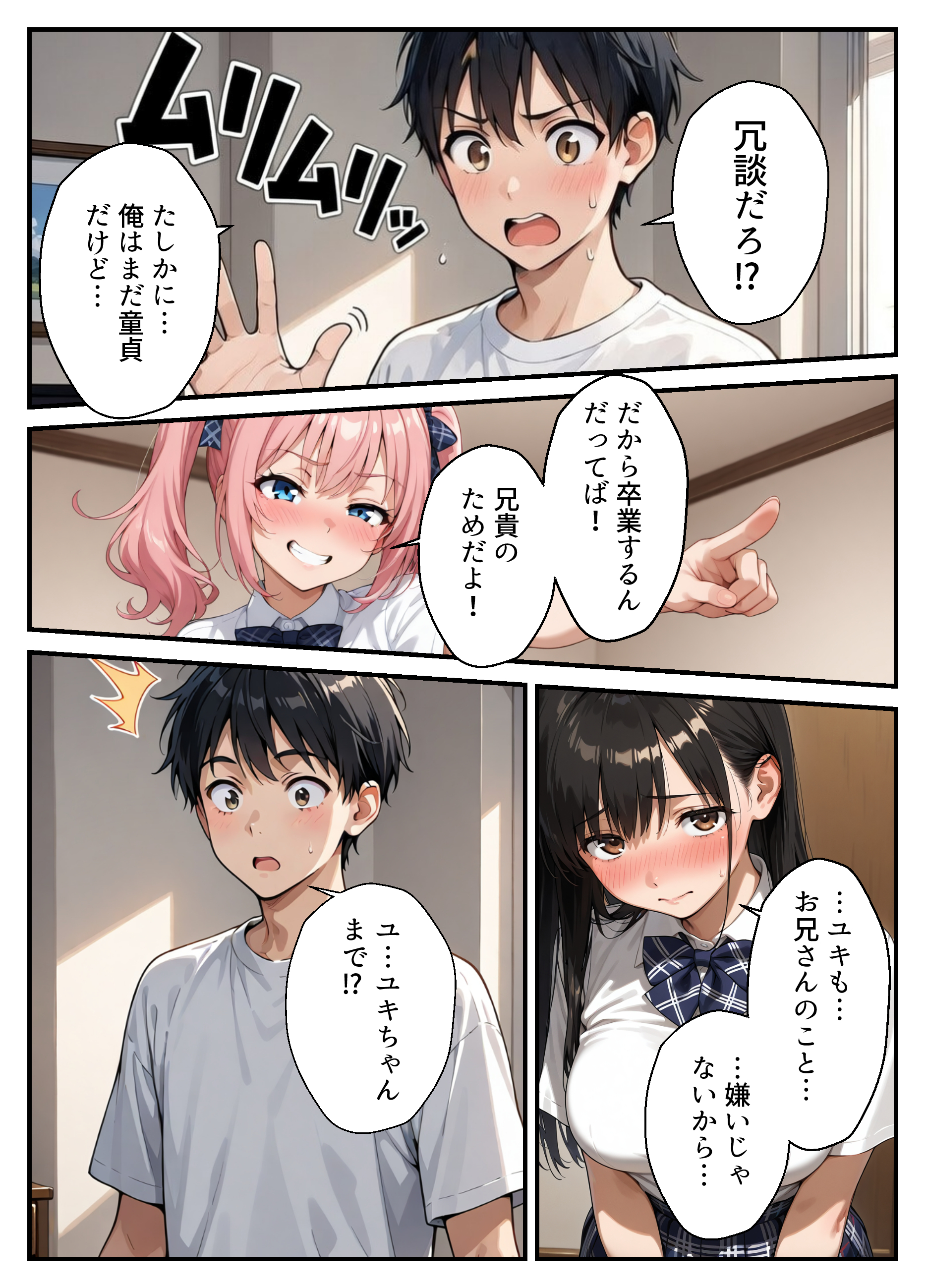 ドS妹とドM親友の挟み撃ち童貞卒業パーティー 無料立ち読み3