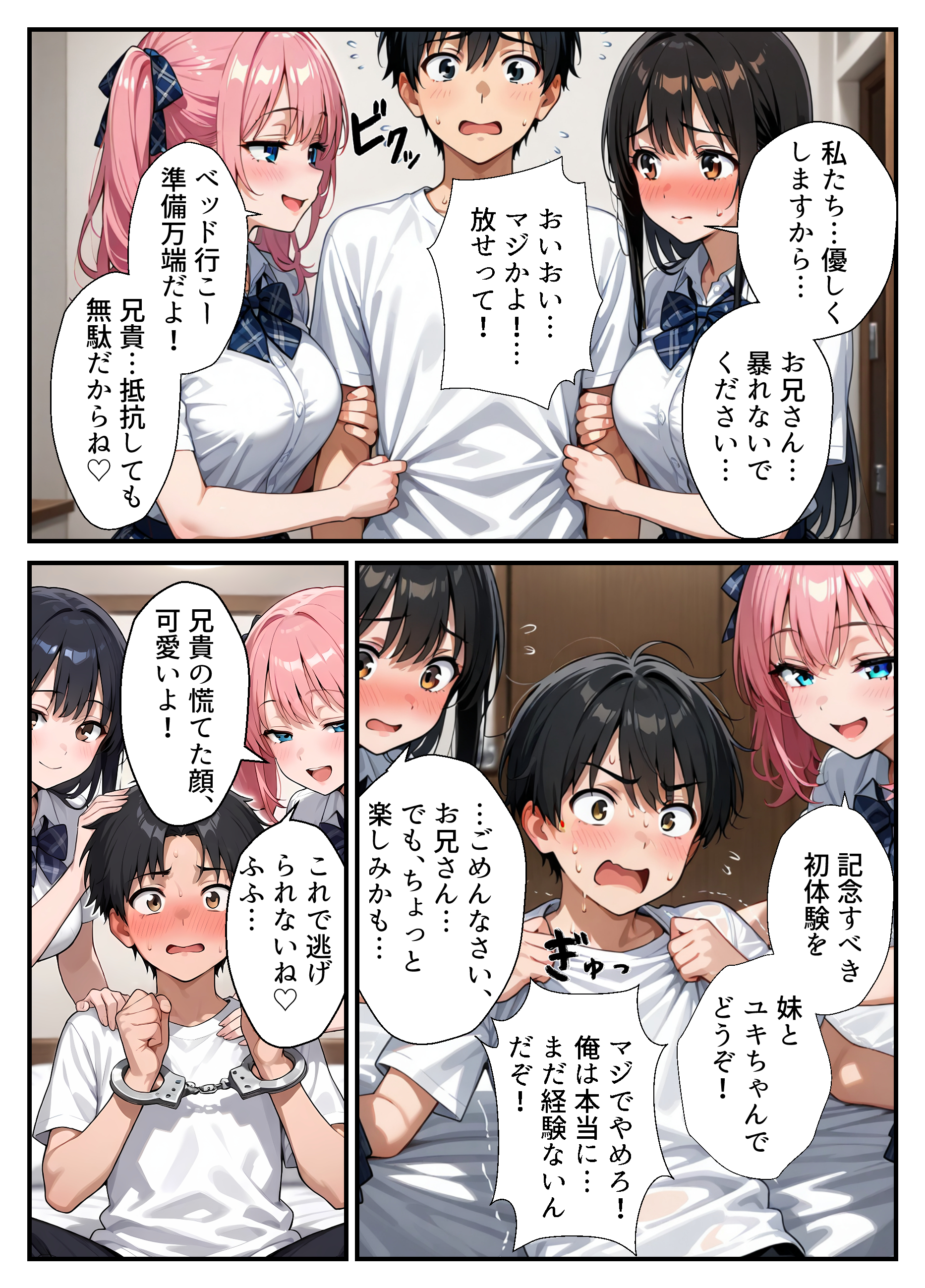 ドS妹とドM親友の挟み撃ち童貞卒業パーティー 無料立ち読み5