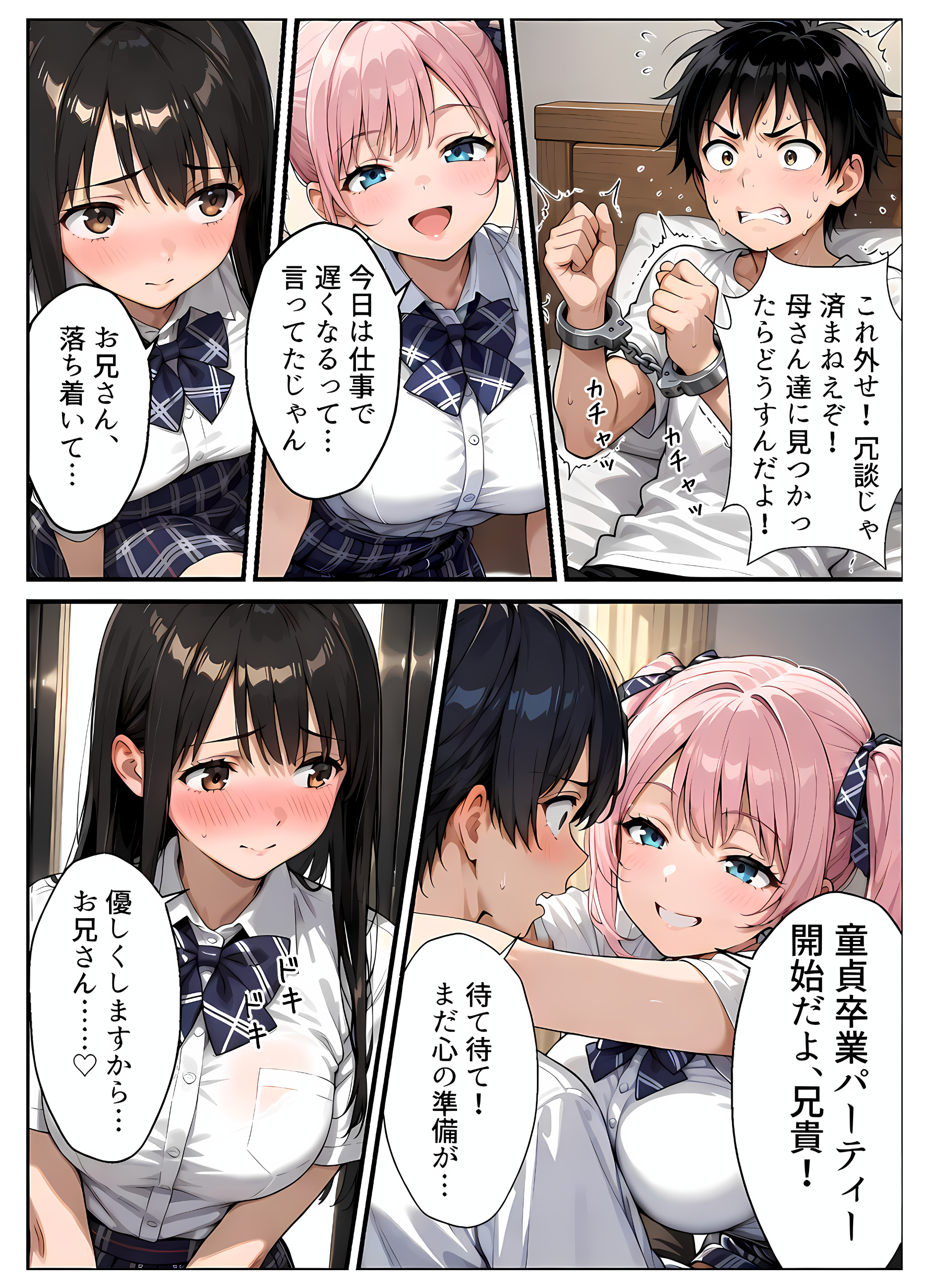 ドS妹とドM親友の挟み撃ち童貞卒業パーティー 無料立ち読み8