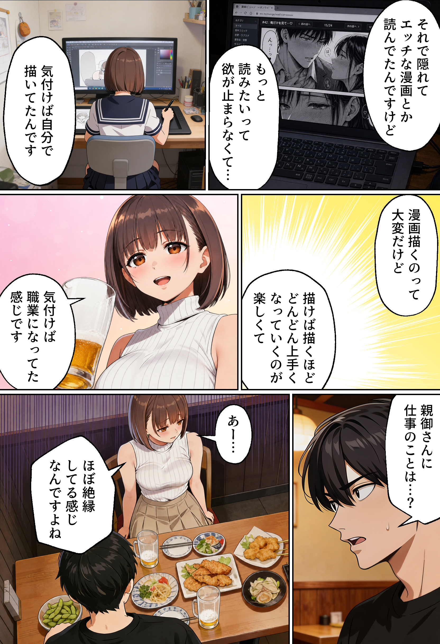 【実話】マチアプでコミケ帰りのムチムチ女エロ漫画家とマッチして、エロ漫画みたいなセックスした話www 無料立ち読み12