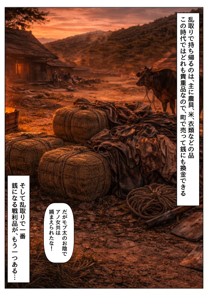 《戦の乱取り（略奪）》 戦国時代の農村に俺が転生したら、エロすぎた史実の話 無料立ち読み25