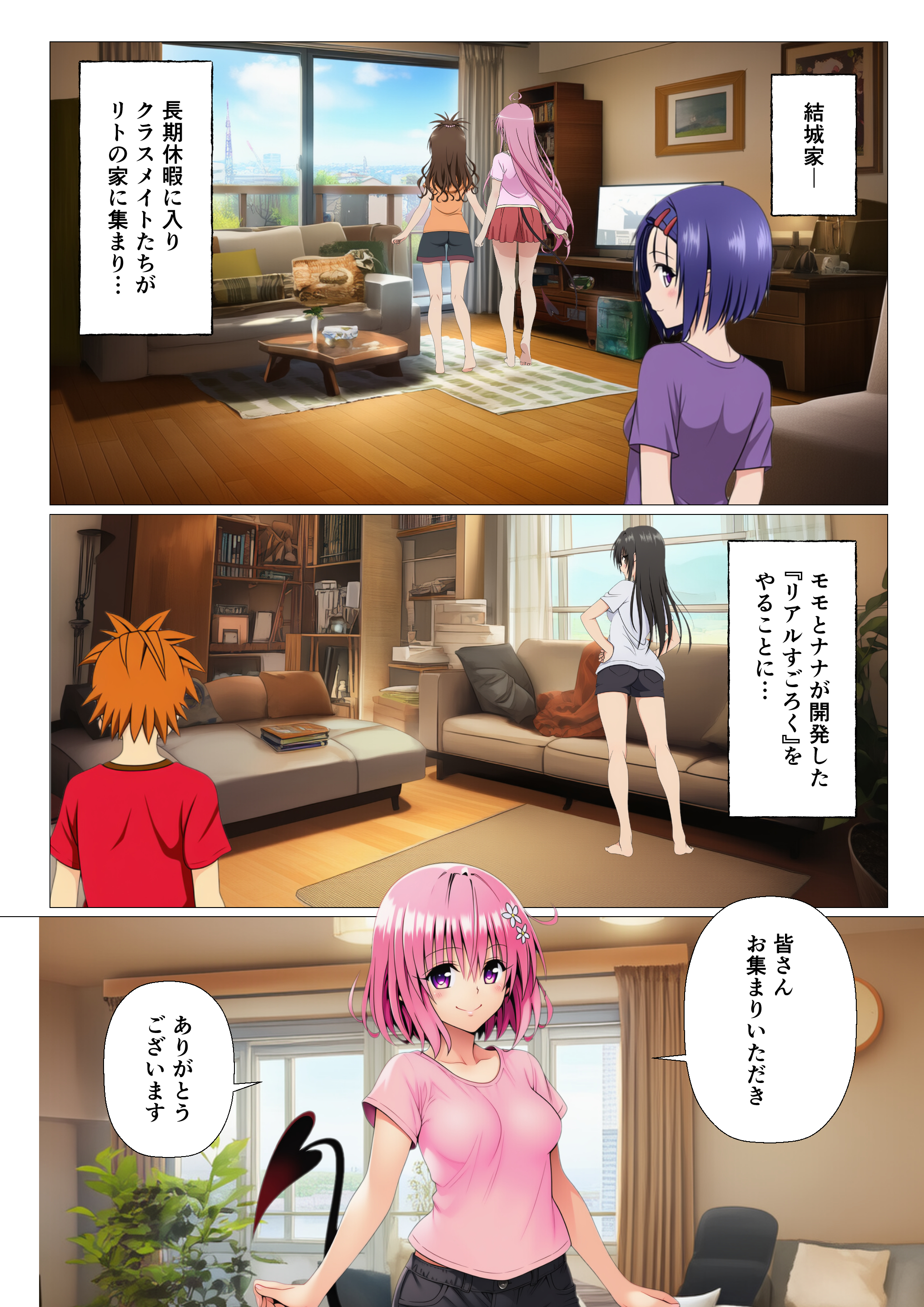 モモが開発した「リアルすごろく」で遊んだらハーレム計画が進んだ件【ToL◯VEる編】 無料立ち読み1