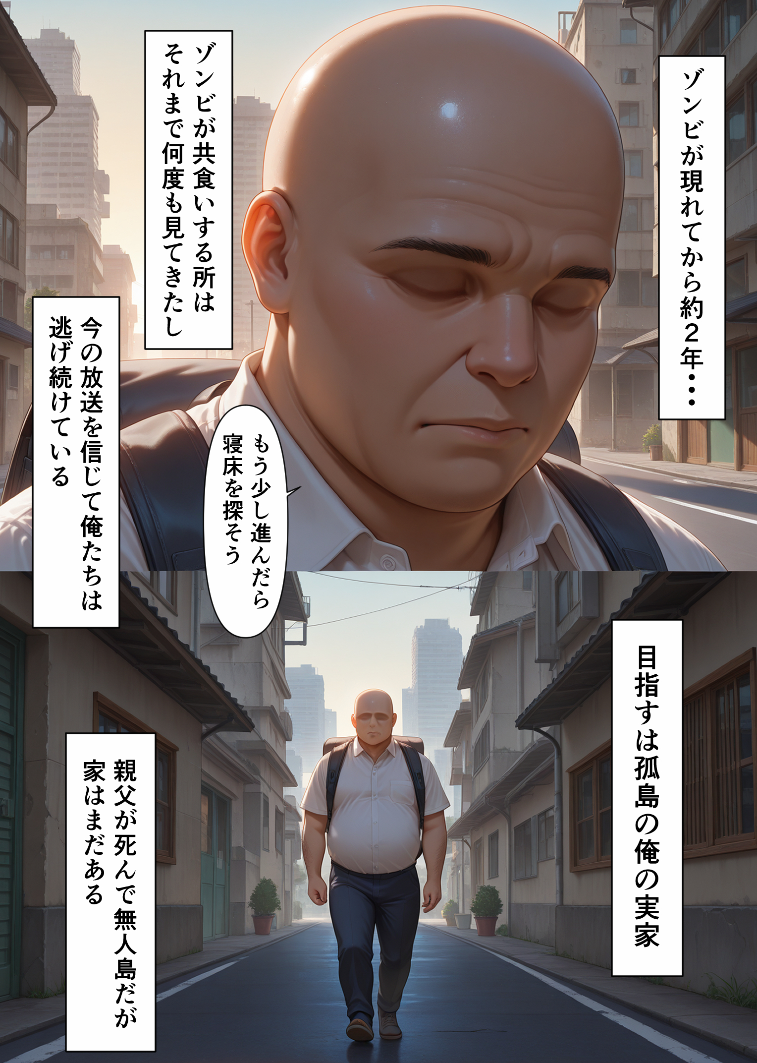 ゾンビによって崩壊した世界で中年おじさんが少女と生き残る 無料立ち読み17