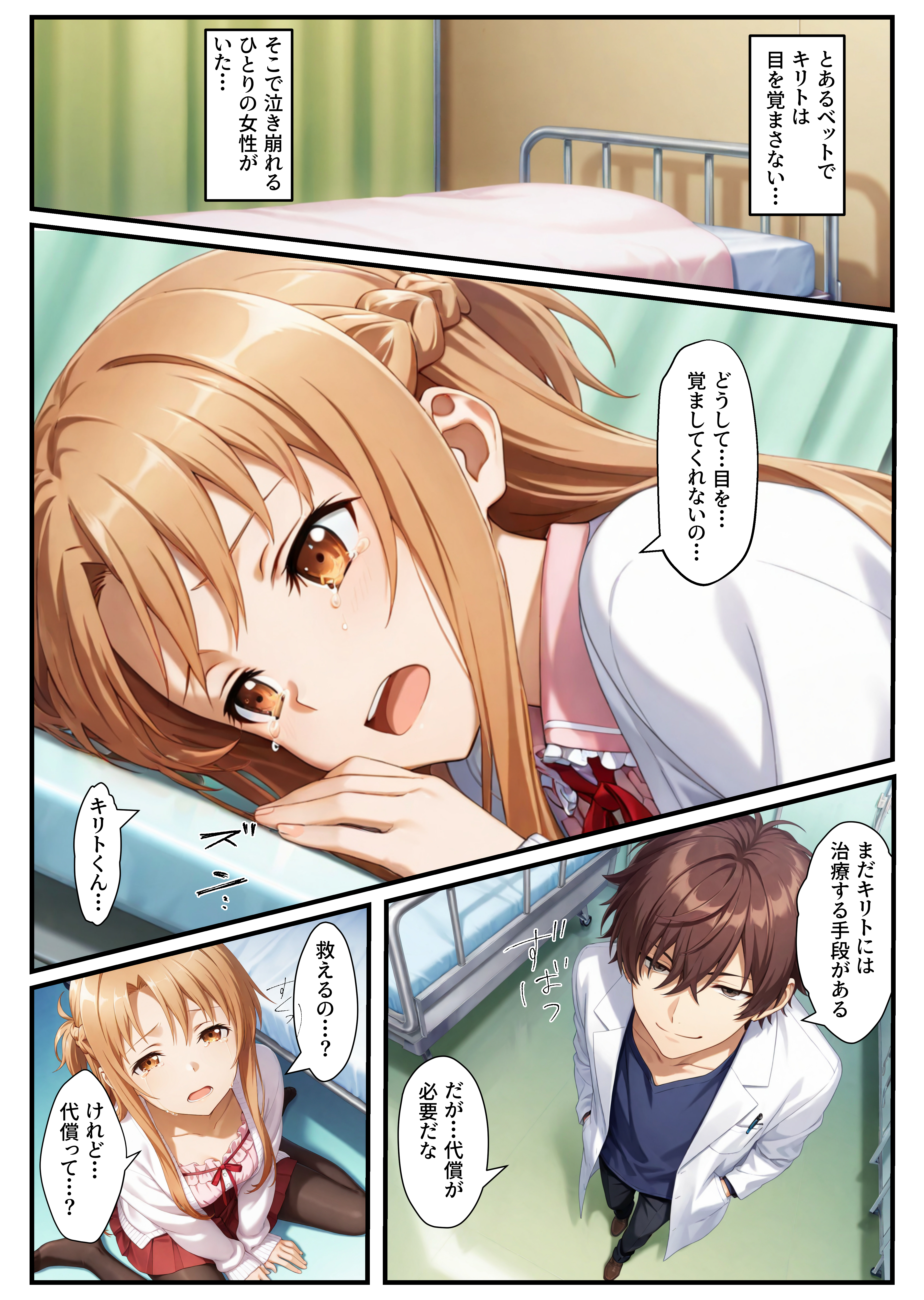 SAO〜洗脳が連鎖し、ご主人様に忠誠を誓う明日奈・直葉・詩乃〜 無料立ち読み1