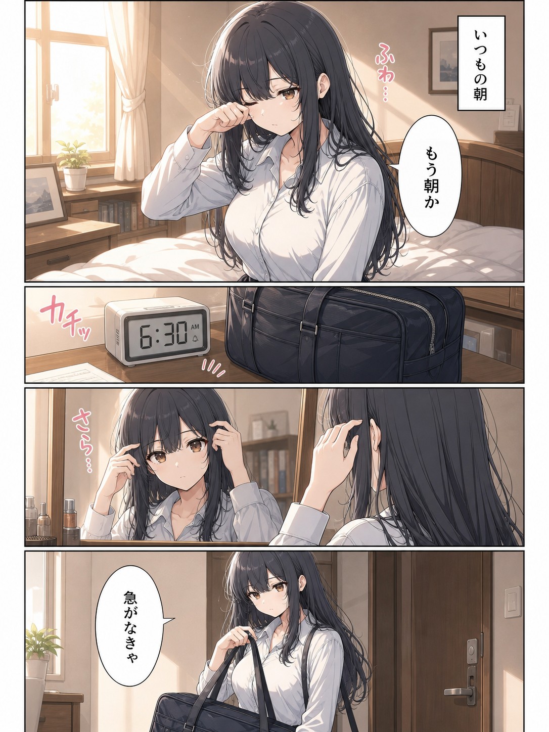 黒髪清楚女子校生が、朝の満員電車で太ももを執拗に撫で回されて痴●された話 無料立ち読み1