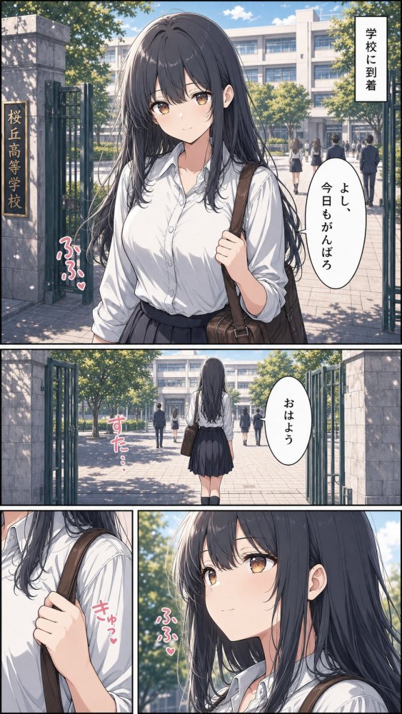 黒髪清楚女子校生が、朝の満員電車で太ももを執拗に撫で回されて痴●された話 無料立ち読み2