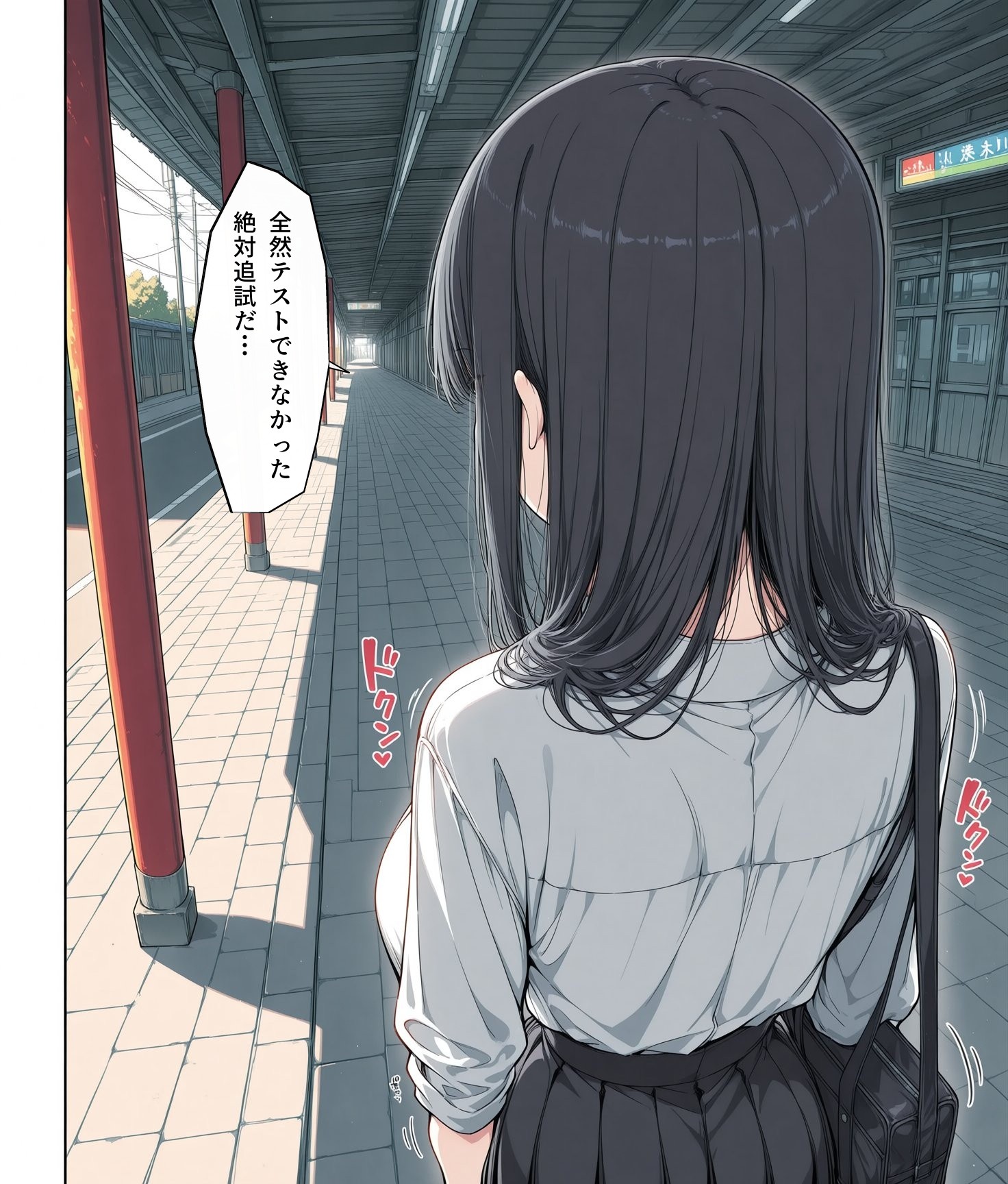 黒髪清楚女子校生が、朝の満員電車で太ももを執拗に撫で回されて痴●された話 無料立ち読み6