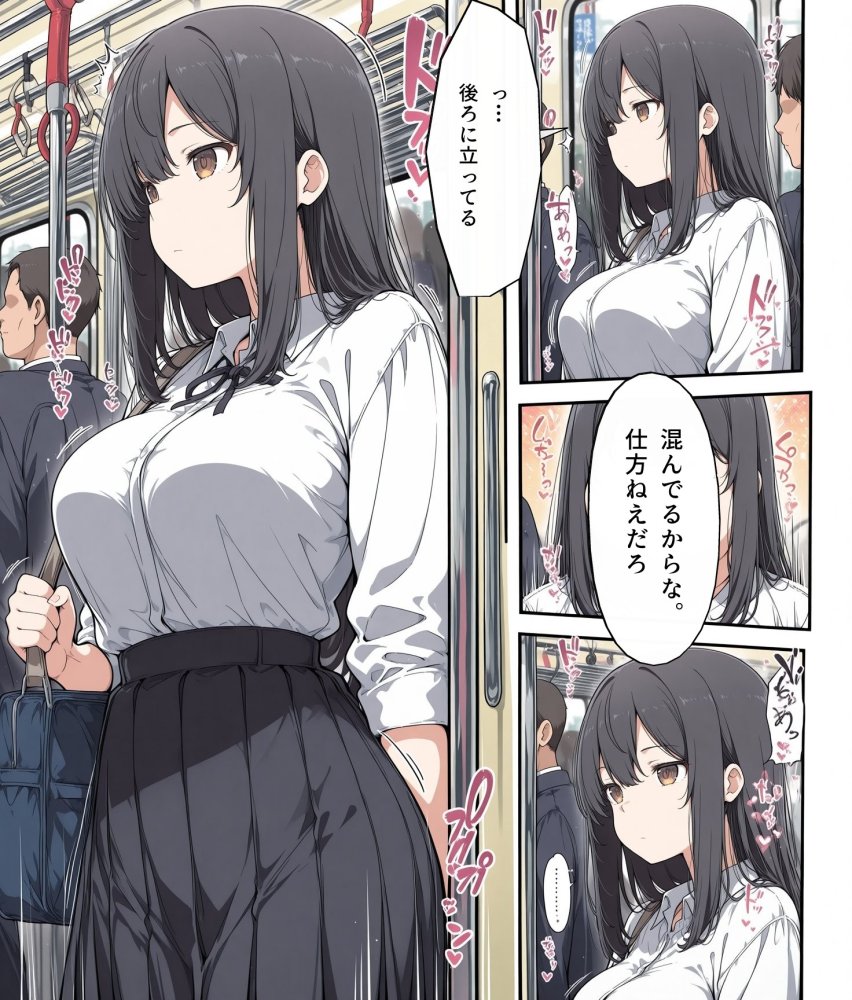 黒髪清楚女子校生が、朝の満員電車で太ももを執拗に撫で回されて痴●された話 無料立ち読み11