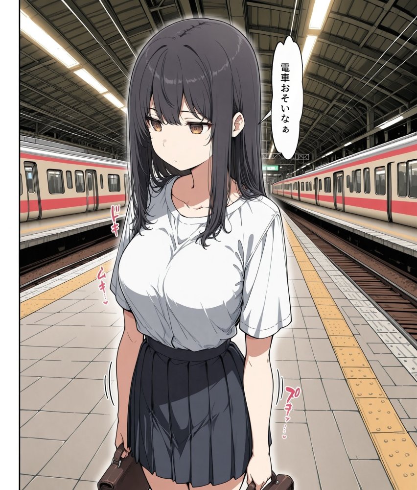 黒髪清楚女子校生が、朝の満員電車で太ももを執拗に撫で回されて痴●された話 無料立ち読み20