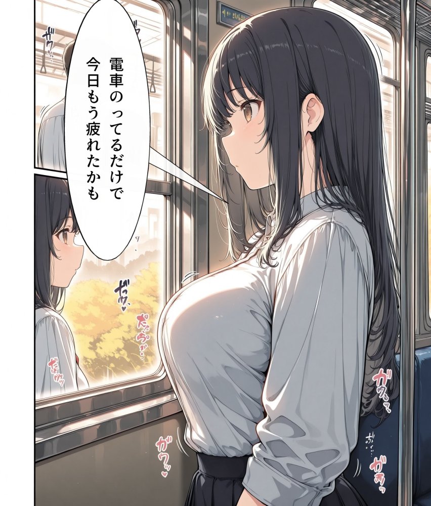 黒髪清楚女子校生が、朝の満員電車で太ももを執拗に撫で回されて痴●された話 無料立ち読み24