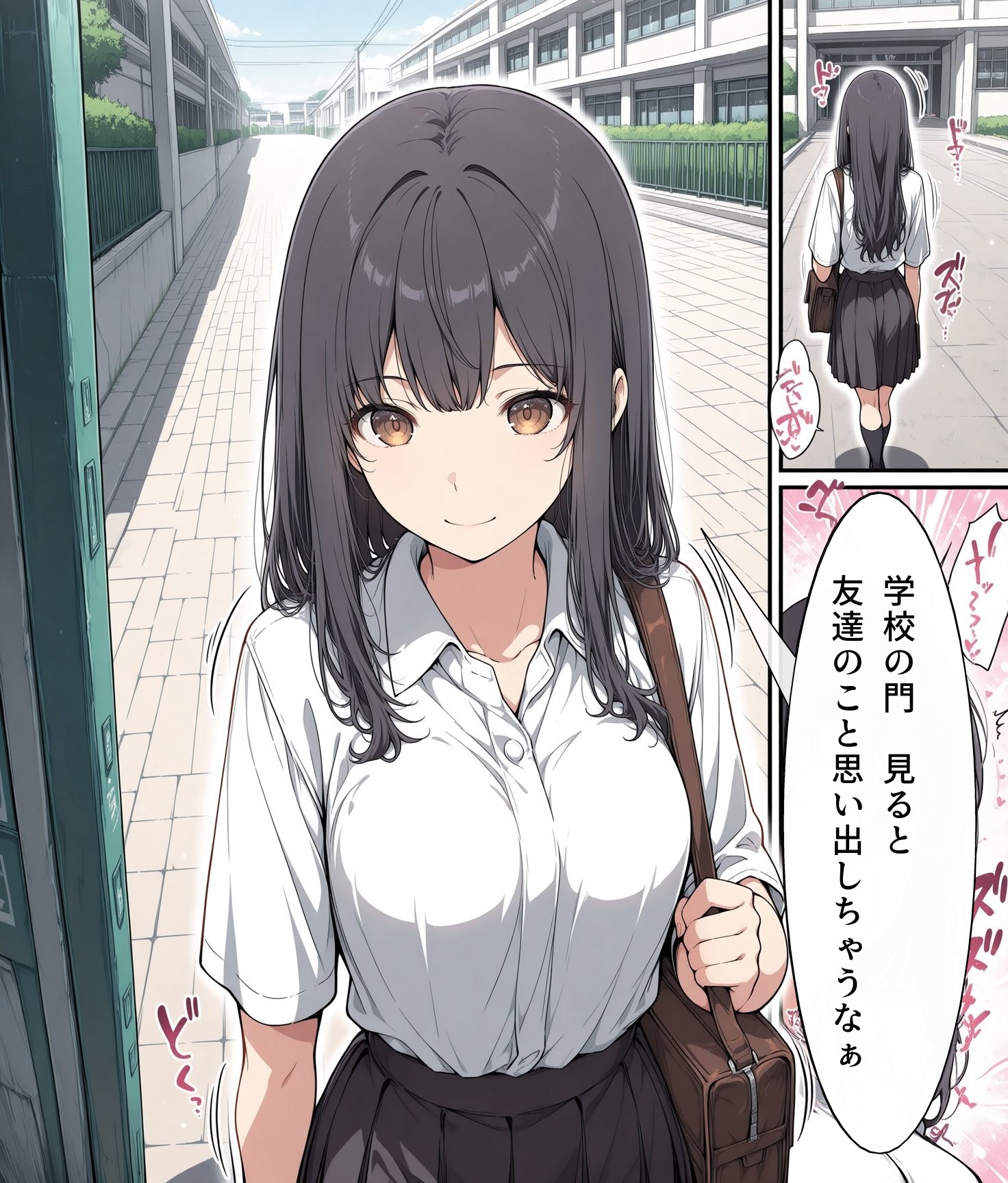 黒髪清楚女子校生が、朝の満員電車で太ももを執拗に撫で回されて痴●された話 無料立ち読み25