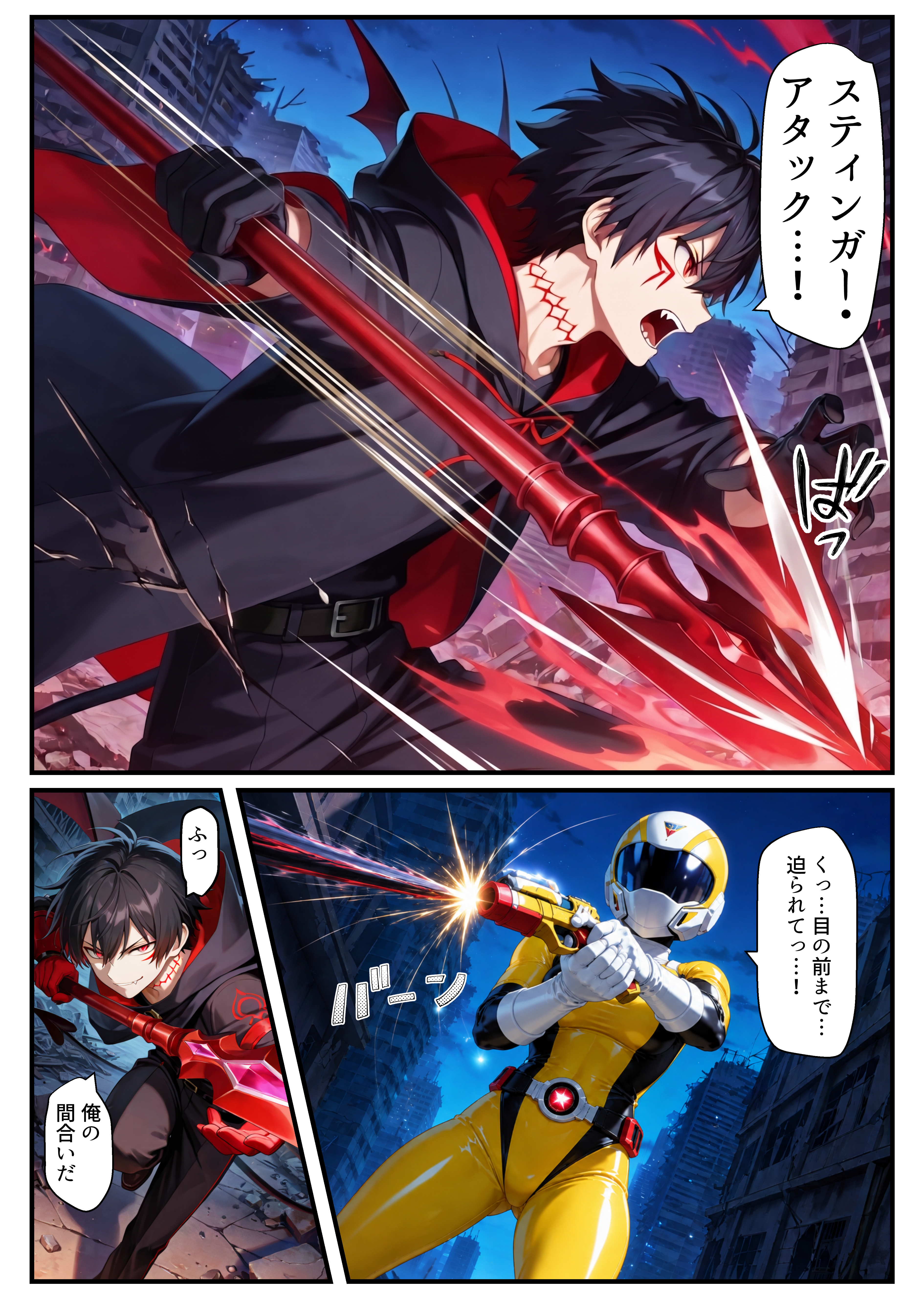 戦隊イエロー吸血鬼堕ち〜悪堕ちした変身ヒロインは牙と翼を身につける〜 無料立ち読み3